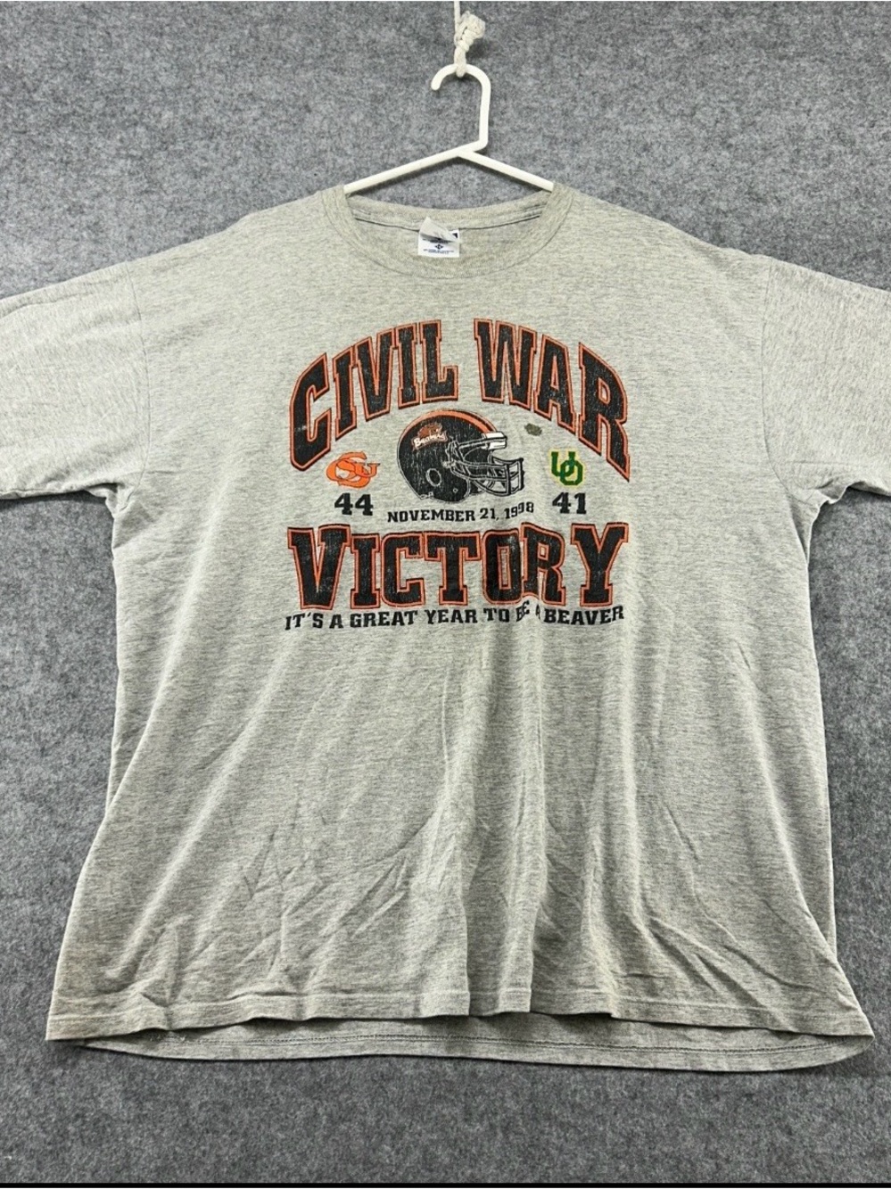 VINTAGE Beavers Oregon OSU Shirt Mens XL Football Civil War Victory 90s Jerzees